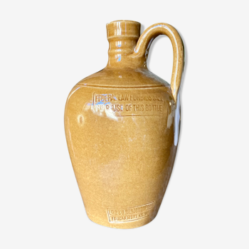 Old rum pitcher in sandstone Ets J&J Desjonquères Fourcamont 1900