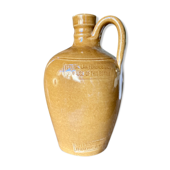 Old rum pitcher in sandstone Ets J&J Desjonquères Fourcamont 1900