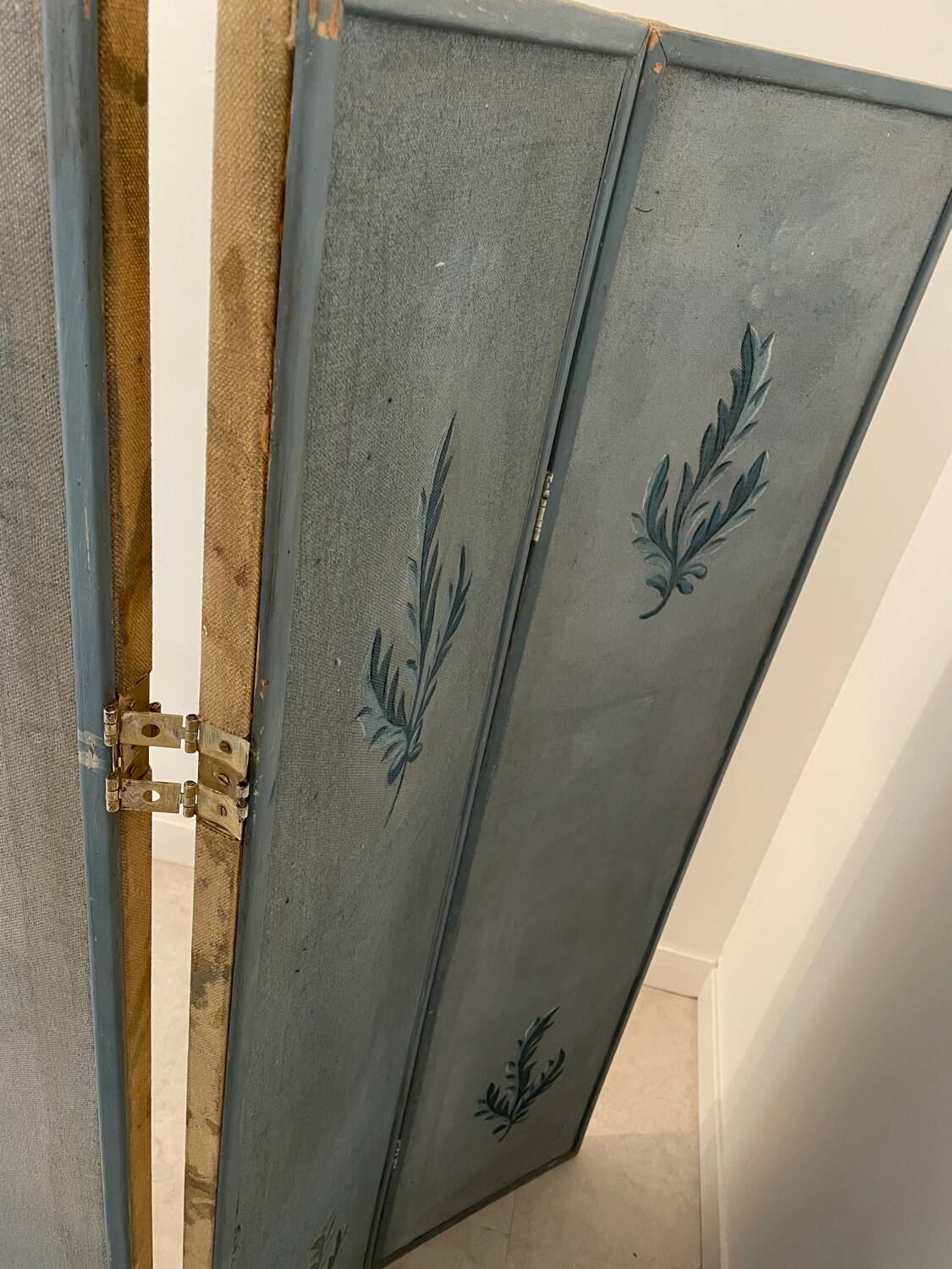 Louis XV style screen - hand painted