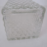 White glass vintage whiskey decanter
