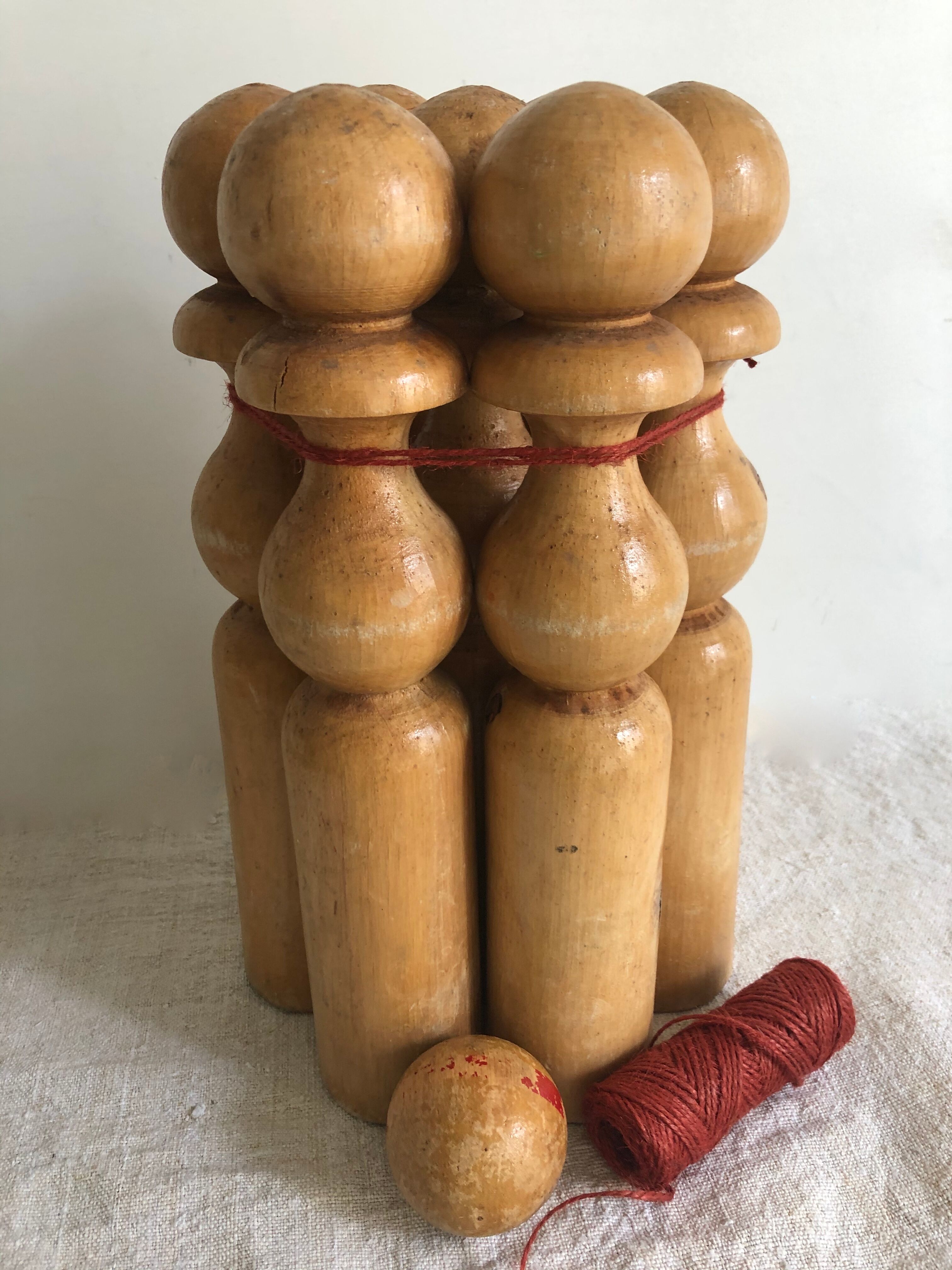 Wooden bowling game