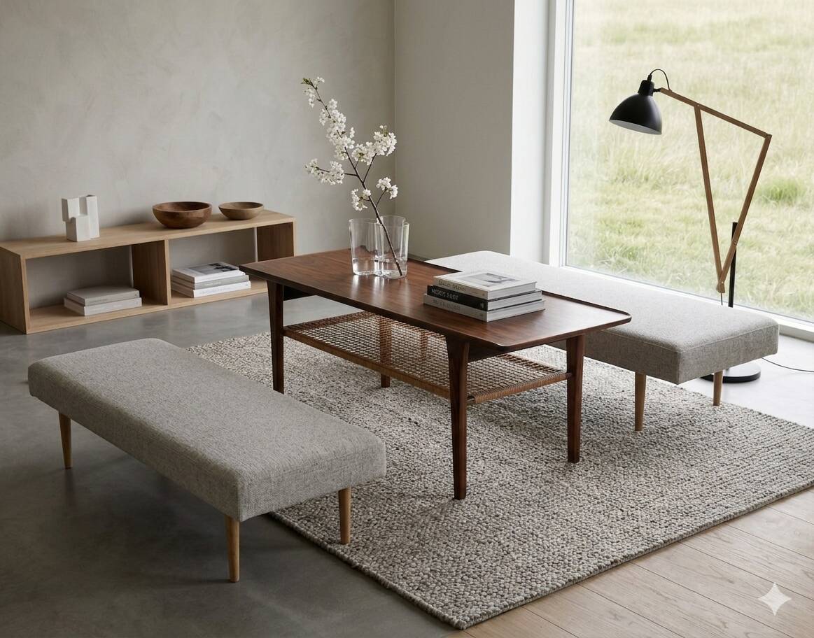 Table basse scandinave en palissandre , circa 1950:60'
