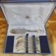 12 dessert forks with Sfam silver metal shovel