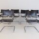 Set of 6 leather cantilever chairs
