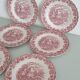Set of 6 Myotts "Country Life" dessert plates