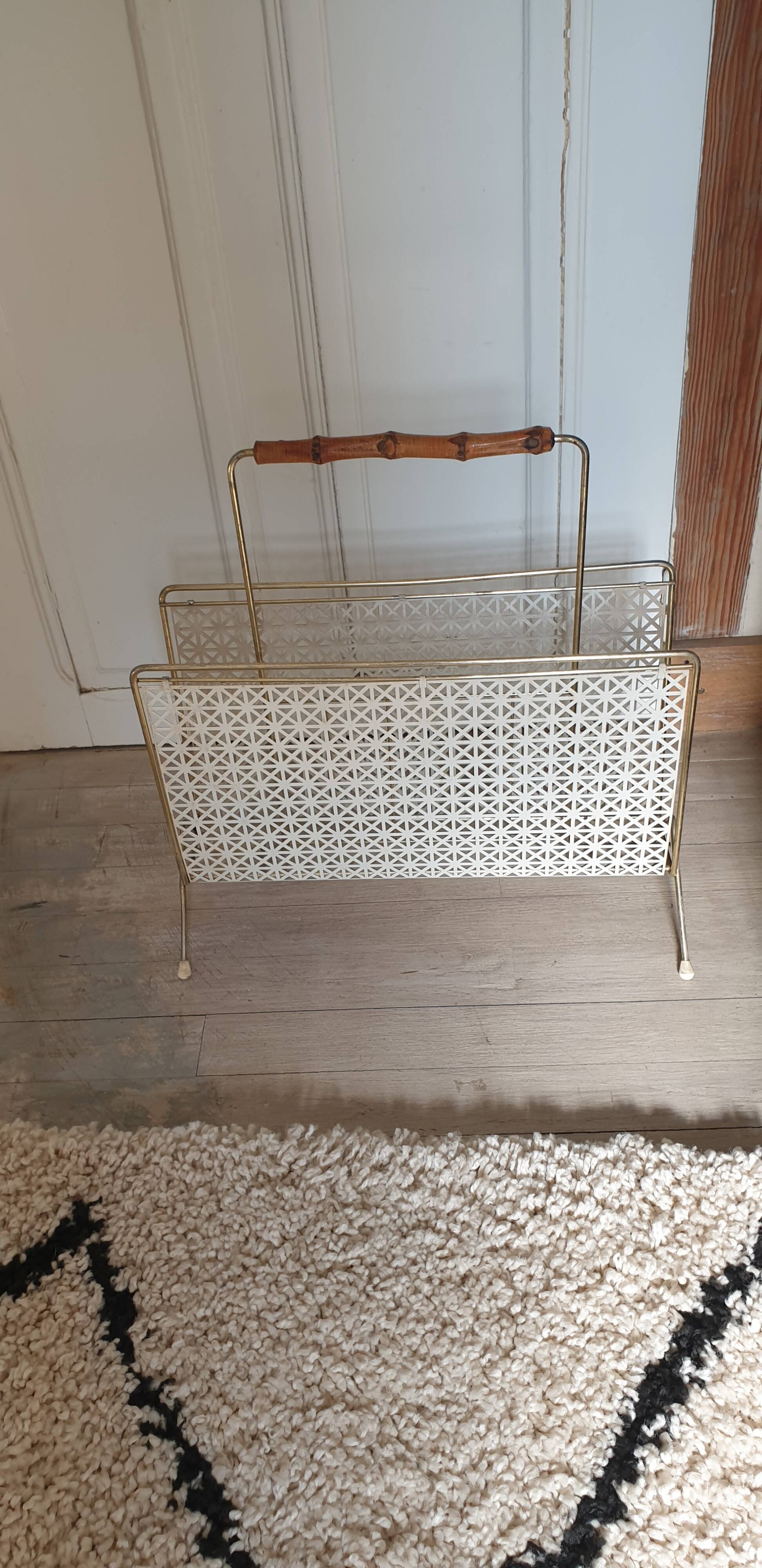 Perforated metal review door