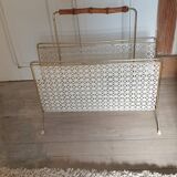 Perforated metal review door