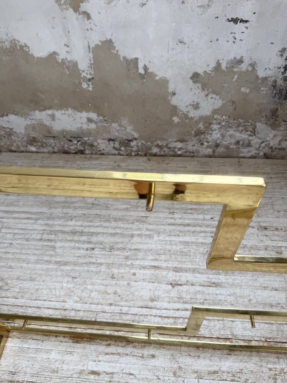 Brass shelf 1970 Belgo Chrom regency