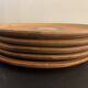 5 plates flat sunflower, Poterie de la Colombe, Vallauris style, 1970