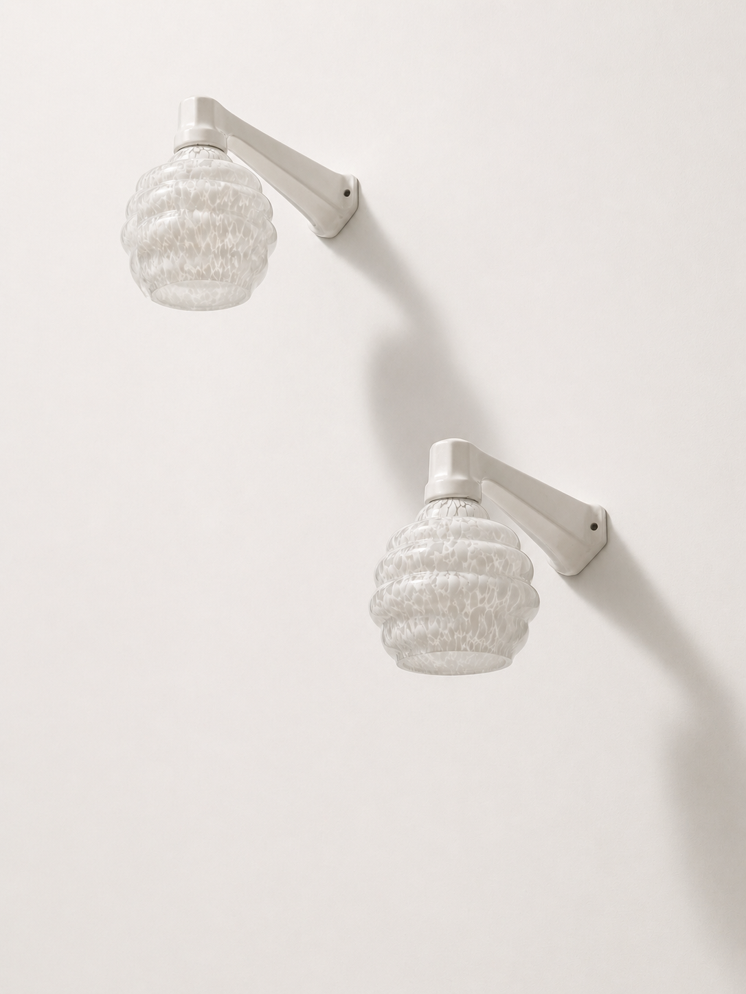 Art deco porcelain wall lights