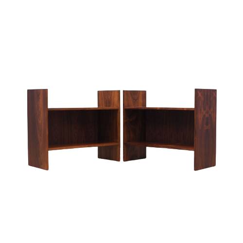 2 Danish rosewood floor-standing shelves, 1970s