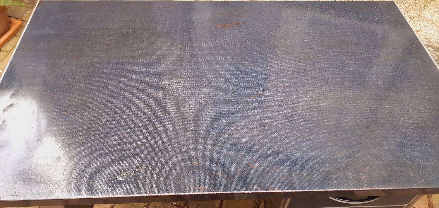 Strafor industrial metal desk, 1960s