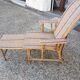 Chaise longue rotin