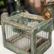 Cage à oiseaux en bois et acier