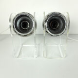 Pair of table lamps Space Age plexiglass sphere, 1960/70