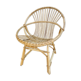 Rattan basket armchair from the 70s