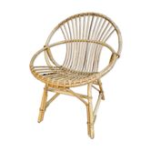 Rattan basket armchair from the 70s