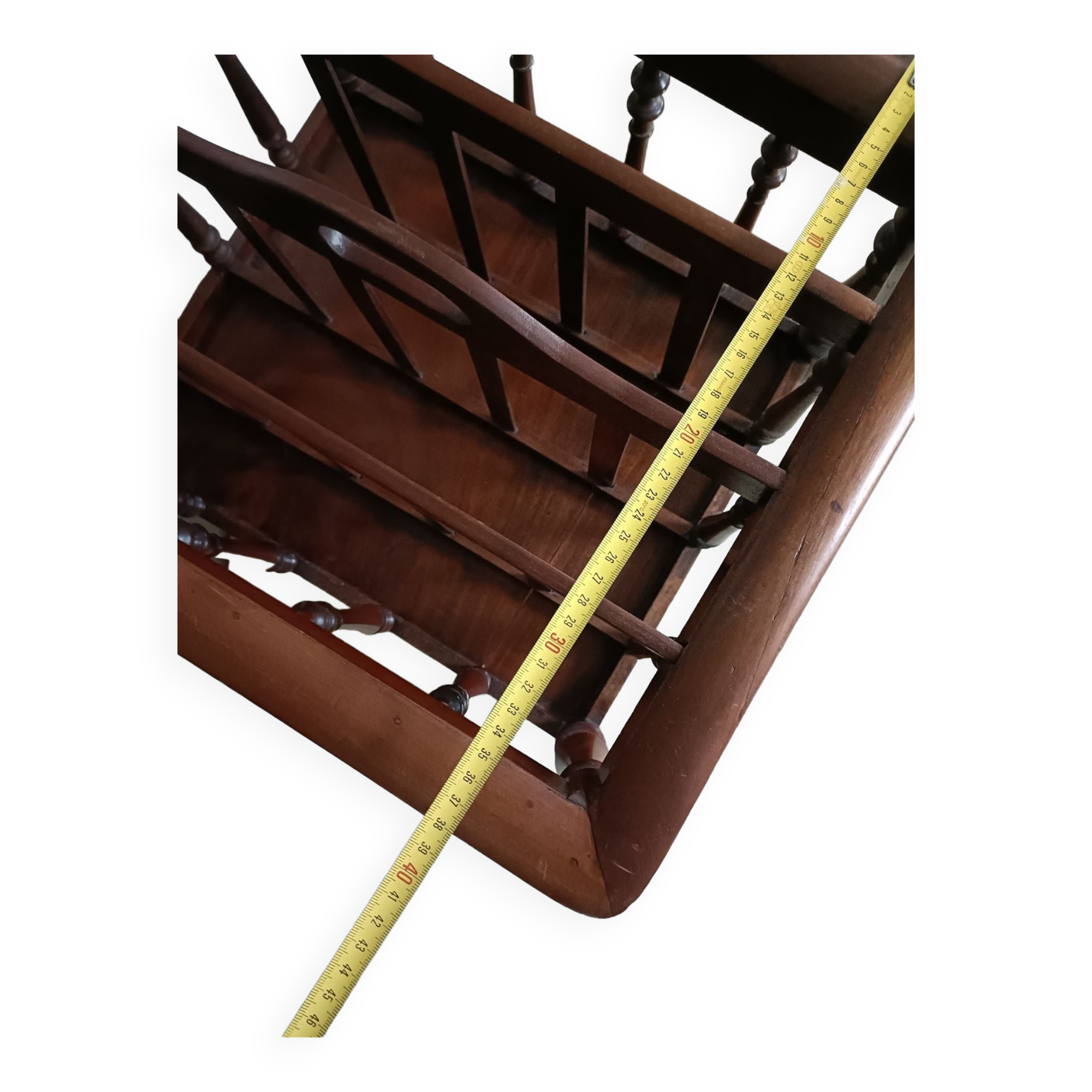 Magazine rack, mahogany vinyl rack, 19th century