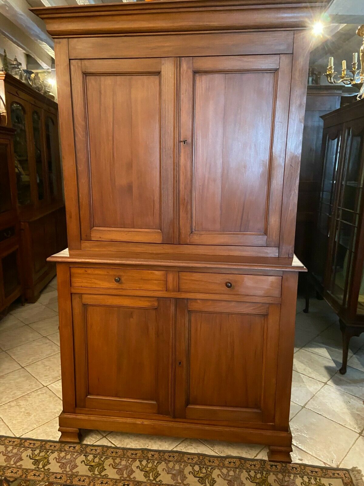 Buffet two bodies in cherry tree louis-Philippe style