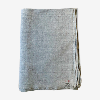 Old hemp harvest tablecloth tinted grey