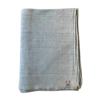 Old hemp harvest tablecloth tinted grey