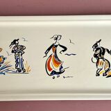 Cake dish KG Lunéville - Breton dancers decoration