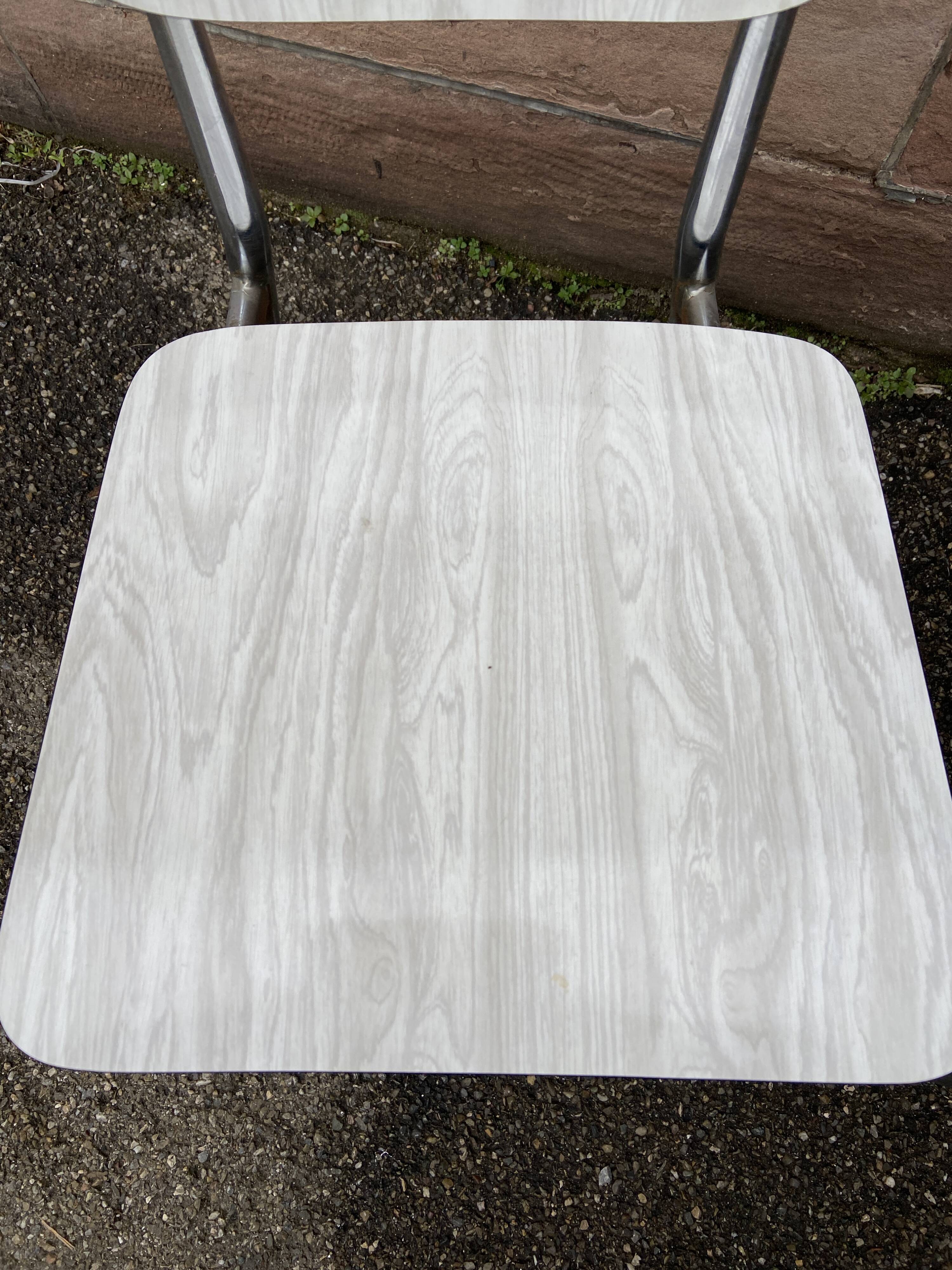 Pair of vintage formica chairs 1960 mid-century
