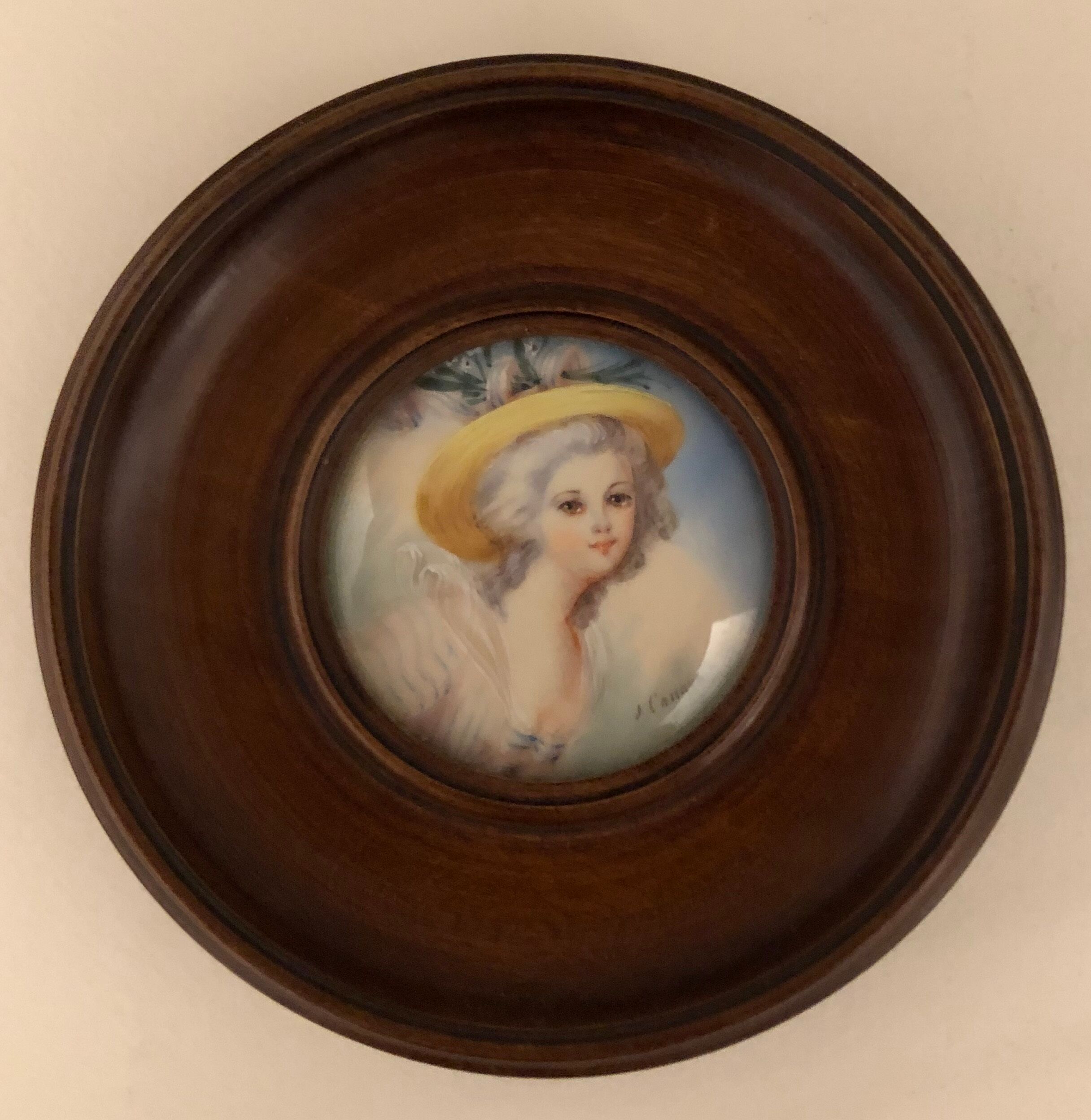 Miniature Napoleon III portrait of woman