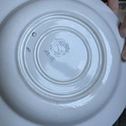 Lot of 8 Givors plates in antique earthenware.