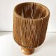 Vintage 1960 turned wood elm lamp