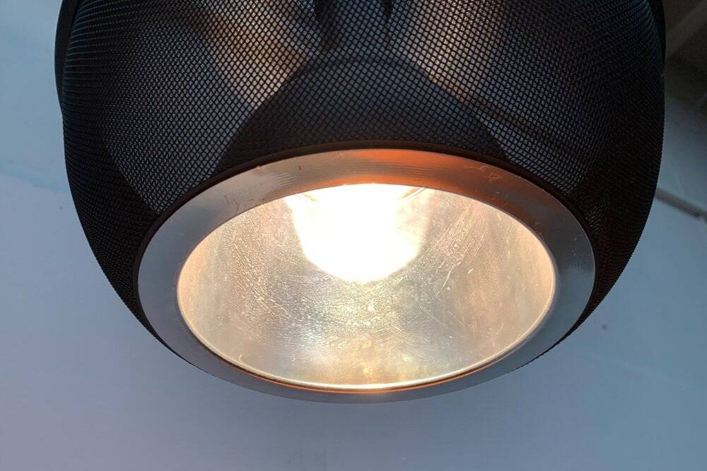 German Vintage Mesh Ceiling Lamp Space Age by Roger Tallon for Erco
