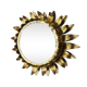 Wall lamp sun by ferro arte, metal and gold leaf, spain, 1960