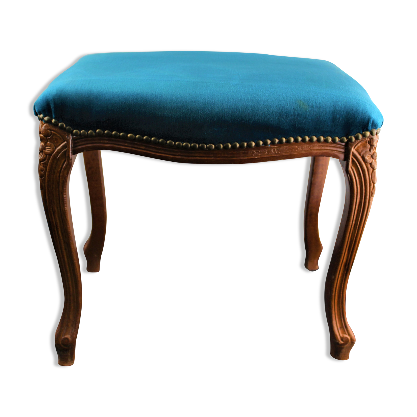 Velvet ottoman