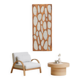 Wall light in cherry wood and rice paper, prod. Steelline 1980