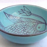 Ethnic blue fish cup