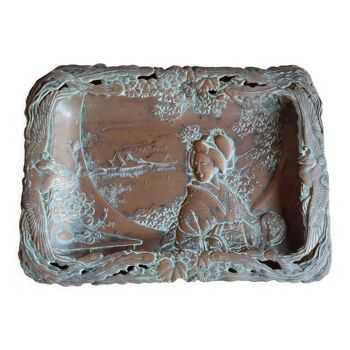 Copper tray, Japanese décor