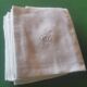 10 old damask monogrammed napkins