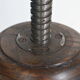 Antique piano stool with adjustable screws and turned wooden legs