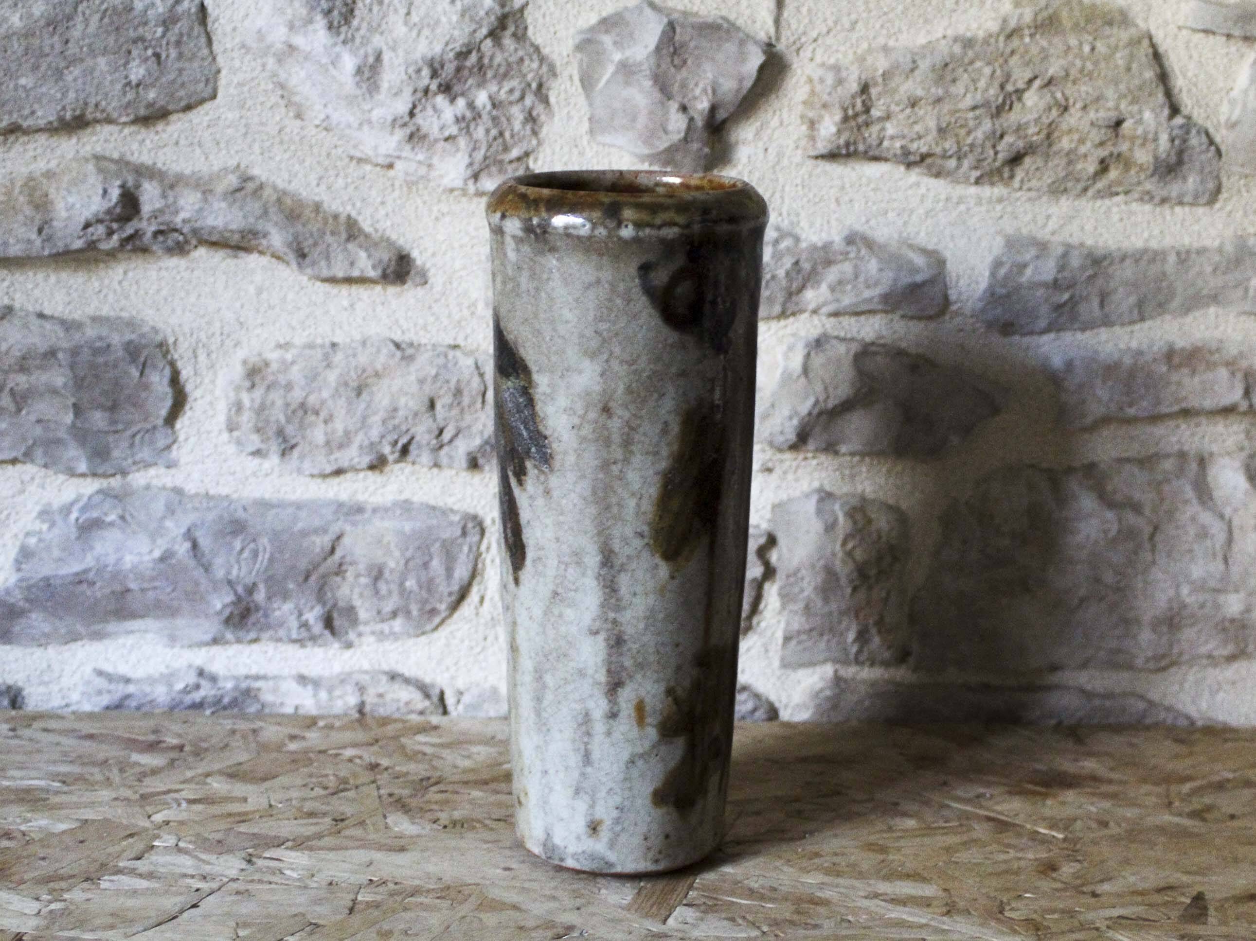 Catherine and Bruce Gould ceramic scroll vase