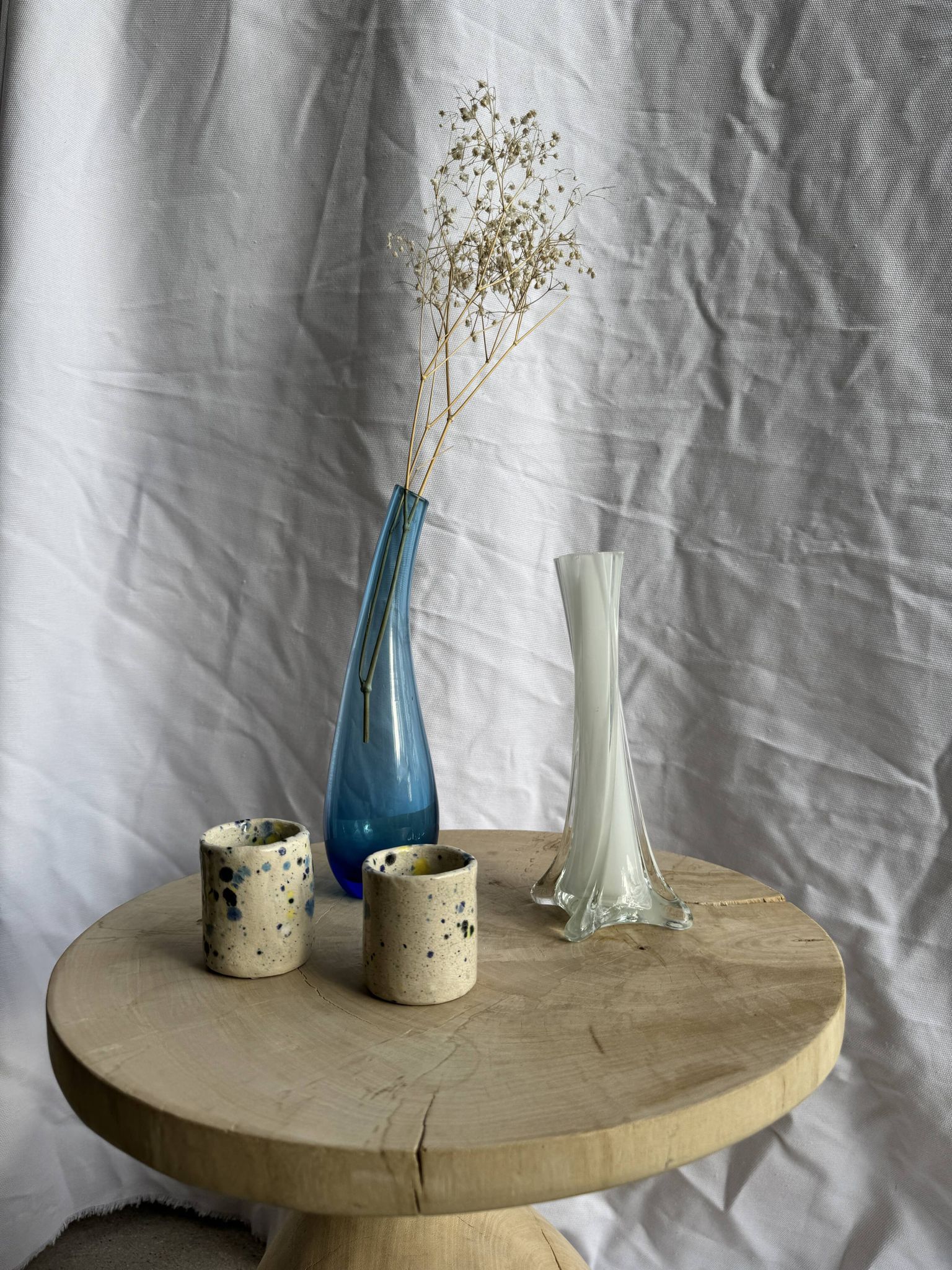 Blue soliflore vase H25 D7