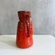 Red vintage vase Wächtersbach ceramics, jug vase, flower vase, ceramic vase
