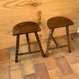 Pair of tripod stools