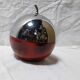 Ice bucket in the shape of an apple, chrome metal and red Bakelite, France, 70s