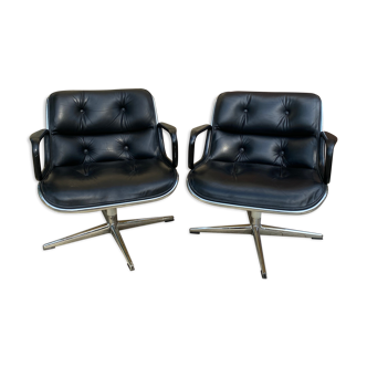 Pair of chairs Charles Pollock Knoll executive chair