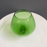 Empoli green large cognac glass shape vase 1960s