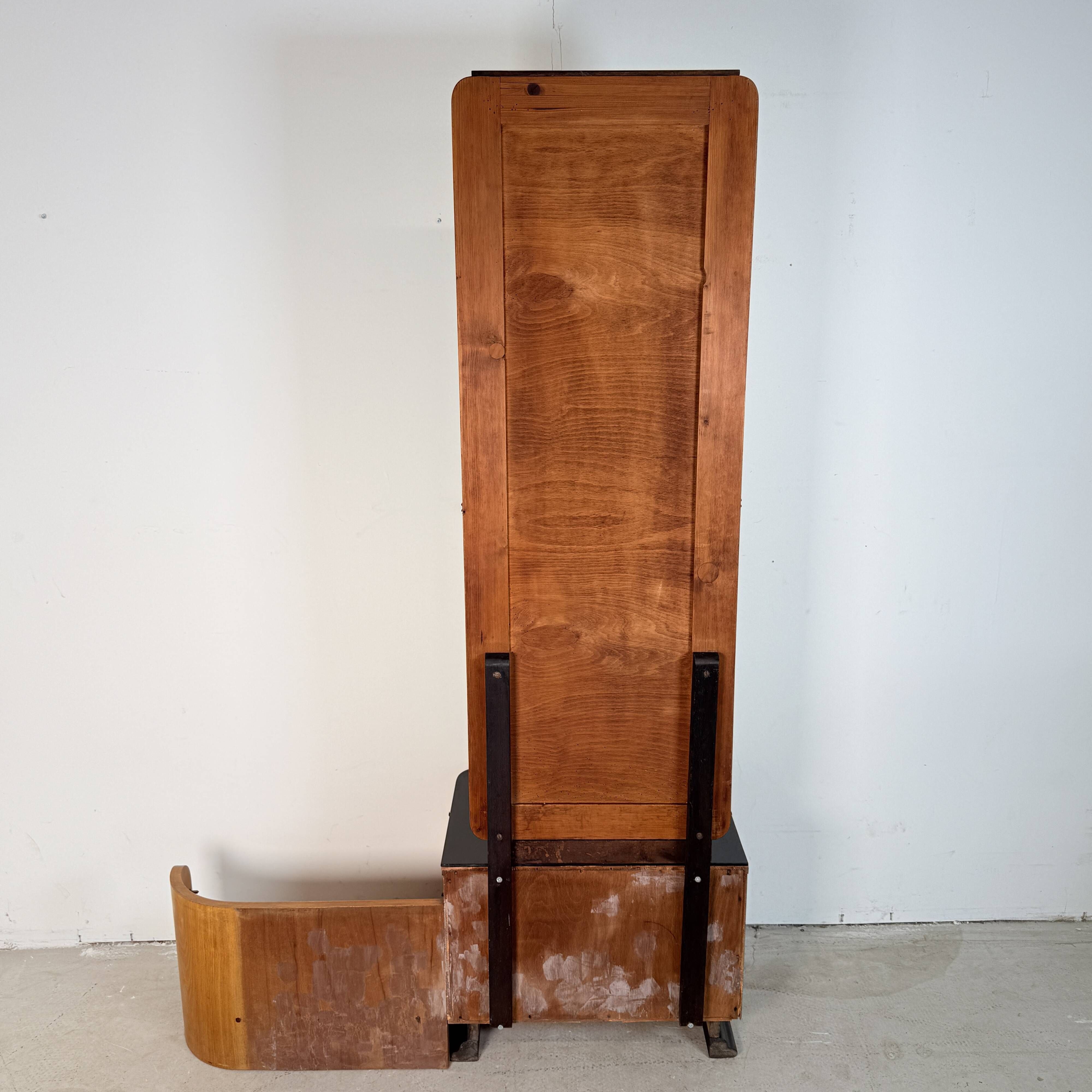 Vintage UP Závody Burl Walnut Dressing Table by Jindřich Halabala, 1957
