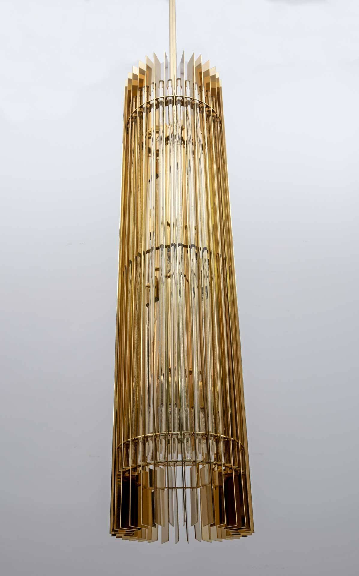 Romani Saccati for Gucci Brass Crystal Murano Pendant by Studio Design