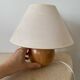 Lampe boule  en bois blond vintage