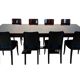 French Art Deco Expandable Dining Room Set, 1930, Set of 9