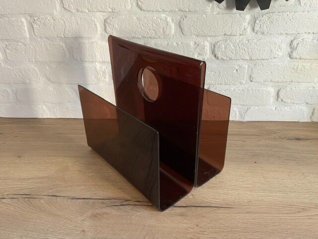 Porte revue plexiglas ambré